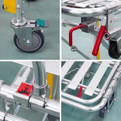Ống tạ xe cứu thương gấp nhôm kim loại màu cam Ống tạ phẫu thuật
