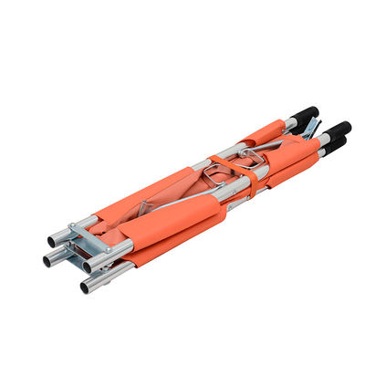 Oxford Cloth Collapsible Stretcher xe cứu thương màu cam cho cứu hộ khẩn cấp