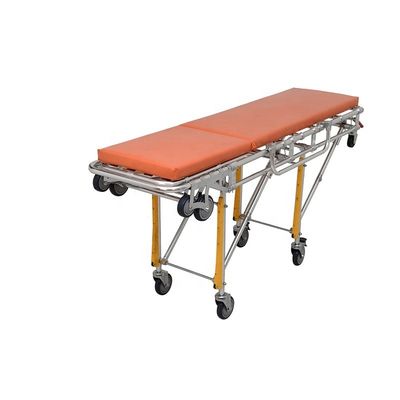 Bệnh viện Stretcher Đồ đặt xe cứu thương màu cam Cấp độ I Xe cứu thương Trolley