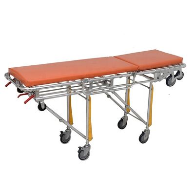Bệnh viện Stretcher Đồ đặt xe cứu thương màu cam Cấp độ I Xe cứu thương Trolley