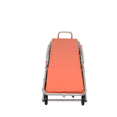 Thang xe cứu thương gấp tùy chỉnh với bánh xe Thang xe cứu thương giường