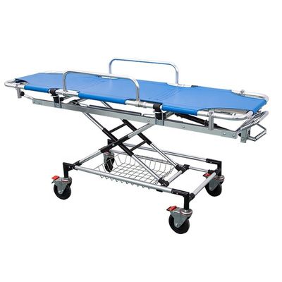 Thép nhôm giường bệnh viện khẩn cấp Blue Emergency Stretcher Bed