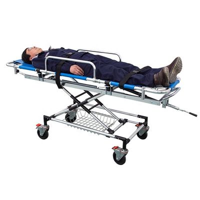 Thép nhôm giường bệnh viện khẩn cấp Blue Emergency Stretcher Bed